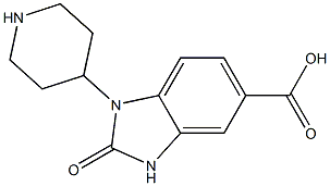 2-OXO-1-PIPERIDIN-4-YL-2,3-DIHYDRO-1H-BENZOIMIDAZOLE-5-CARBOXYLIC ACID 结构式