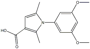 1-(3,5-DIMETHOXYPHENYL)-2,5-DIMETHYL-1H-PYRROLE-3-CARBOXYLIC ACID 结构式