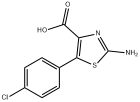 2-氨基-5-(4-氯苯基)-1,3-噻唑-4-羧酸 结构式