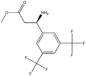 METHYL (3R)-3-AMINO-3-[3,5-BIS(TRIFLUOROMETHYL)PHENYL]PROPANOATE 结构式