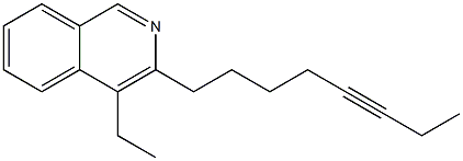 4-ETHYL-3-OCT-5-YNYLISOQUINOLINE 结构式