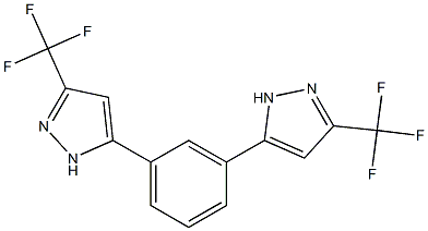 1,5-BIS[3-(TRIFLUOROMETHYL)PYRAZOL-5-YL]BENZENE 结构式