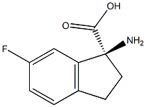 (1S)-1-AMINO-6-FLUOROINDANECARBOXYLIC ACID 结构式