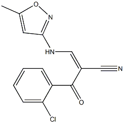 2-((2-CHLOROPHENYL)CARBONYL)-3-((5-METHYLISOXAZOL-3-YL)AMINO)PROP-2-ENENITRILE 结构式