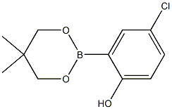 4-CHLORO-2-(5,5-DIMETHYL-1,3,2-DIOXABORINAN-2-YL)PHENOL 结构式