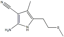 2-Amino-4-methyl-5-[2-(methylthio)ethyl]-1H-pyrrole-3-carbonitrile 结构式