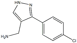 C-[3-(4-CHLORO-PHENYL)-1H-PYRAZOL-4-YL]-METHYLAMINE 结构式