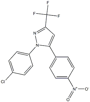 1-(4-Chlorophenyl)-5-(4-nitrophenyl)-3-(trifluoromethyl)pyrazole 结构式