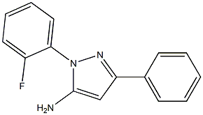 1-(2-Fluorophenyl)-3-phenyl-1H-pyrazol-5-amine 结构式
