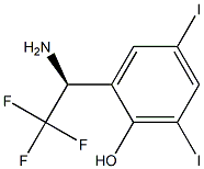 2-((1S)-1-AMINO-2,2,2-TRIFLUOROETHYL)-4,6-DIIODOPHENOL 结构式