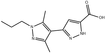 5-(3,5-二甲基-1-丙基-4-吡唑)-2H-吡唑-3-甲酸 结构式