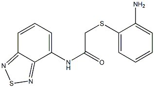 2-[(2-AMINOPHENYL)THIO]-N-2,1,3-BENZOTHIADIAZOL-4-YLACETAMIDE 结构式