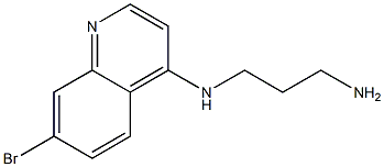 4-(3-AMINOPROP-1-YL)AMINO-7-BROMOQUINOLINE 结构式