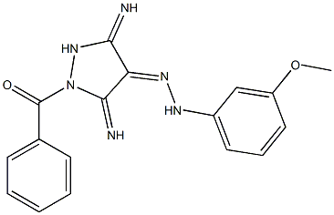 (4Z)-1-BENZOYL-3,5-DIIMINOPYRAZOLIDIN-4-ONE (3-METHOXYPHENYL)HYDRAZONE 结构式