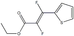 ETHYL (E)-2,3-DIFLUORO-3-(THIOPHEN-2-YL)-2-PROPENOATE 结构式