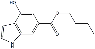 4-HYDROXY-6-INDOLE CARBOXYLIC ACID BUTYL ESTER 结构式