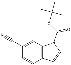 1-BOC-6-CYANOINDOLE 结构式