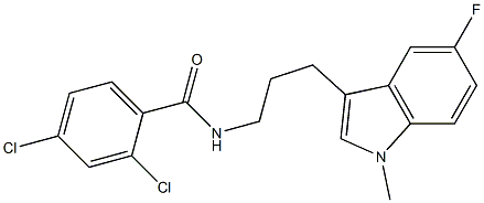 2,4-DICHLORO-N-[3-(5-FLUORO-1-METHYL-1H-INDOL-3-YL)PROPYL]BENZAMIDE 结构式