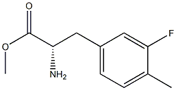 METHYL (2S)-2-AMINO-3-(3-FLUORO-4-METHYLPHENYL)PROPANOATE 结构式