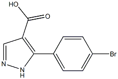 5-(4-BROMOPHENYL)-PYRAZOLE-4-CARBOXYLIC ACID 结构式
