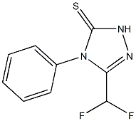 3-DIFLUOROMETHYL-4,5-DIHYDRO-4-PHENYL-1,2,4-TRIAZOLE-5(1H)-THIONE 结构式