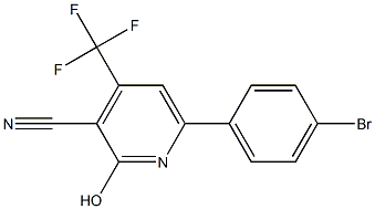 6-(4-Bromophenyl)-4-(trifluoromethyl)-2-hydroxypyridine-3-carbonitrile 结构式