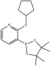 2-(环戊氧基)-3-(4,4,5,5-四甲基-1,3,2-二杂氧戊硼烷-2-基)吡啶 结构式