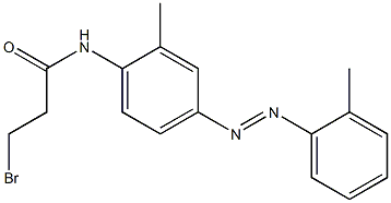 3-BROMO-N-(2-METHYL-4-[(E)-(2-METHYLPHENYL)DIAZENYL]PHENYL)PROPANAMIDE 结构式