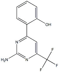 2-[2-AMINO-6-(TRIFLUOROMETHYL)PYRIMIDINE-4-YL]PHENOL 结构式