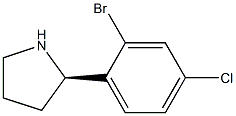 (2R)-2-(2-BROMO-4-CHLOROPHENYL)PYRROLIDINE 结构式
