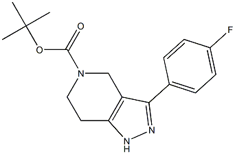 TERT-BUTYL 3-(4-FLUOROPHENYL)-6,7-DIHYDRO-1H-PYRAZOLO[4,3-C]PYRIDINE-5(4H)-CARBOXYLATE 结构式