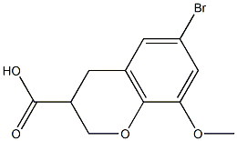 6-BROMO-8-METHOXYCHROMANE-3-CARBOXYLIC ACID 结构式