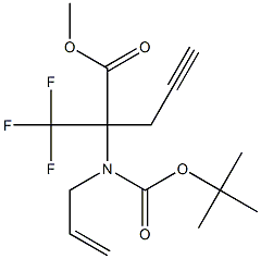 METHYL 2-[ALLYL(TERT-BUTOXYCARBONYL)AMINO]-2-(TRIFLUOROMETHYL)PENT-4-YNOATE 结构式