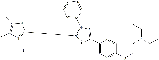 2-(4,5-DIMETHYLTHIAZOL-2-YL)-3-(PYRID-3-YL)-5-[4-(2-DIETHYLAMINOETHOXY)-PHENYL]-TETRAZOLIUM BROMIDE 结构式