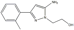 2-[5-AMINO-3-(2-METHYLPHENYL)-1H-PYRAZOL-1-YL]ETHANOL 结构式