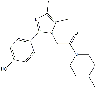 2-[2-(4-Hydroxy-phenyl)-4,5-dimethyl-imidazol-1-yl]-1-(4-methyl-piperidin-1-yl)-ethanone 结构式