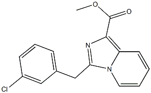 3-(3-CHLORO-BENZYL)-IMIDAZO[1,5-A]PYRIDINE-1-CARBOXYLIC ACID METHYL ESTER 结构式