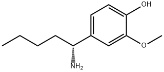 4-((1R)-1-AMINOPENTYL)-2-METHOXYPHENOL 结构式