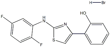 2-(2,5-DIFLUOROPHENYL)AMINO-4-(2-HYDROXYPHENYL)THIAZOLE HYDROBROMIDE 结构式