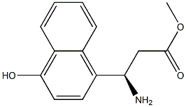 METHYL (3R)-3-AMINO-3-(4-HYDROXYNAPHTHYL)PROPANOATE 结构式