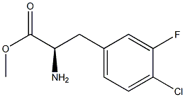 (R)-2-氨基-3-(4-氯-3-氟苯基)丙酸甲酯 结构式