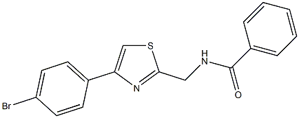 N-([4-(4-Bromophenyl)-1,3-thiazol-2-yl]methyl)benzamide 结构式
