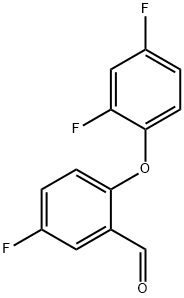 2-(2,4-二氟苯氧基)-5-氟苯甲醛 结构式