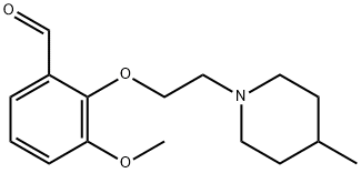 3-甲氧基-2-[2-(2-(4-甲基-1-哌啶基)乙氧基]苯甲醛 结构式