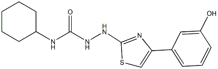 N-CYCLOHEXYL-2-[4-(3-HYDROXYPHENYL)-1,3-THIAZOL-2-YL]HYDRAZINECARBOXAMIDE 结构式