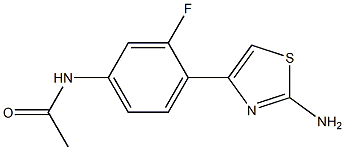 N-[4-(2-AMINO-1,3-THIAZOL-4-YL)-3-FLUOROPHENYL]ACETAMIDE 结构式