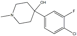 4-(4-CHLORO-3-FLUOROPHENYL)-4-HYDROXY-1-METHYLPIPERIDINE 结构式