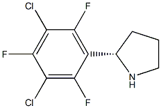 (2S)-2-(3,5-DICHLORO-2,4,6-TRIFLUOROPHENYL)PYRROLIDINE 结构式