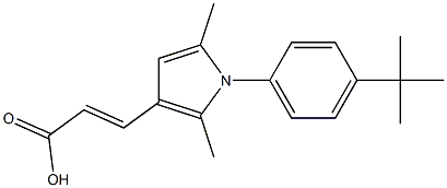 (2E)-3-[1-(4-TERT-BUTYLPHENYL)-2,5-DIMETHYL-1H-PYRROL-3-YL]ACRYLIC ACID 结构式