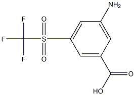 3-Amino-5-[(trifluoromethyl)sulfonyl]benzoic acid 结构式